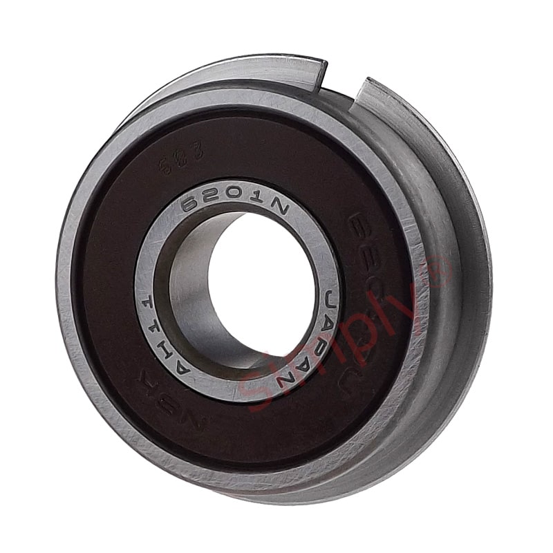 NSK 6201DDUNR Rubber Sealed Deep Groove Ball Bearing With Snap Ring 12x32x10mm