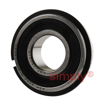 6202-5/8-2RSNR Budget Rubber Sealed Deep Groove Ball Bearing with Snap Ring with Special Bore 7.93x35x11mm