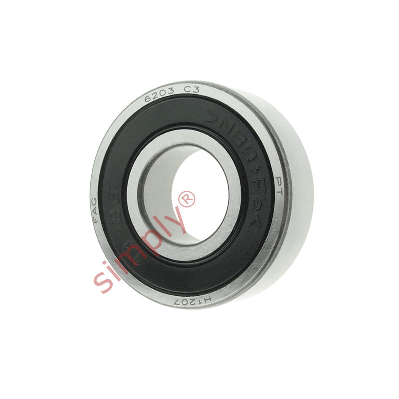 FAG 62032RSRC3 Rubber Sealed Deep Groove Ball Bearing 17x40x12mm