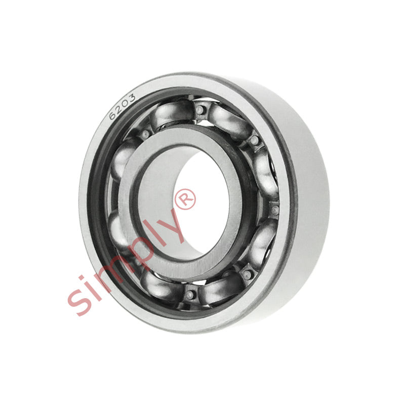 6203 Budget Open Type Deep Groove Ball Bearing 17x40x12mm