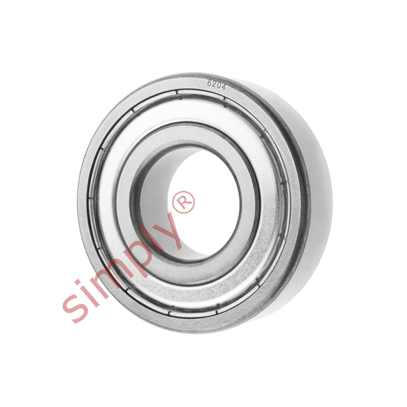6204ZZC3 Budget Metal Shielded Deep Groove Ball Bearing 20x47x14mm