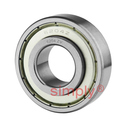 6204ZV Budget Metal Shielded and Open Deep Groove Ball Bearing with Extended Inner 20x47x15mm