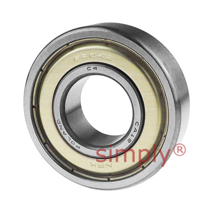 NSK 6204ZZC4 Metal Shielded Deep Groove Ball Bearing 20x47x14mm