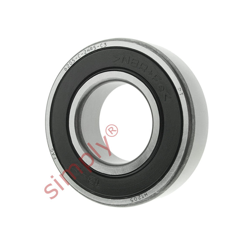 FAG 62052RSRC3 Rubber Sealed Deep Groove Ball Bearing 25x52x15mm