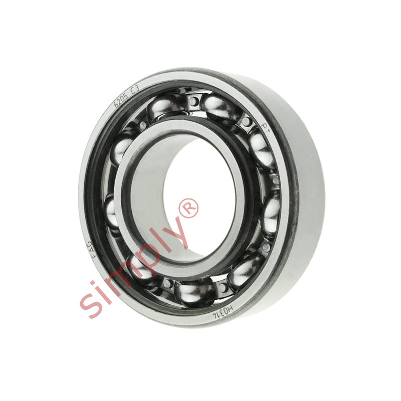 FAG 6205C3 Open Deep Groove Ball Bearing 25x52x15mm