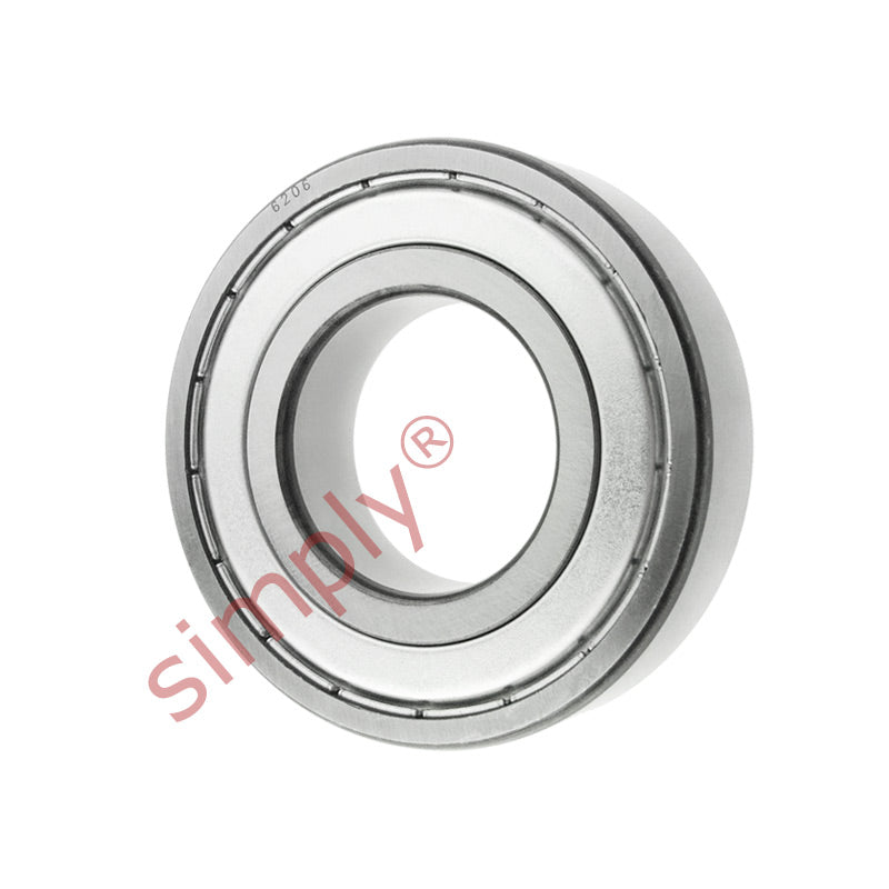 6206ZZ Budget Metal Shielded Deep Groove Ball Bearing 30x62x16mm