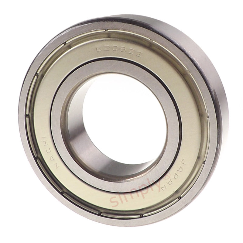 NACHI 6206ZZE Metal Shielded Deep Groove Ball Bearing 30x62x16mm