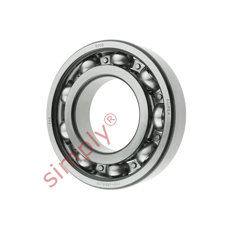 FAG 6208 Open Deep Groove Ball Bearing 40x80x18mm