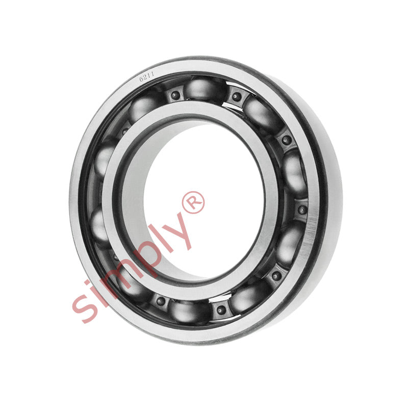 6211 Budget Open Type Deep Groove Ball Bearing 55x100x21mm