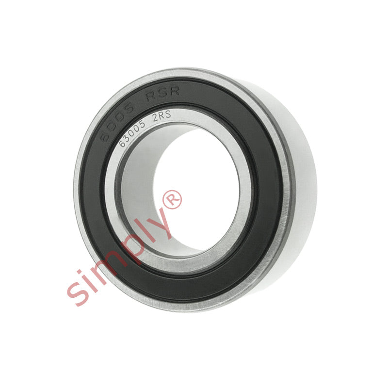 Major Brand 630052RSR Rubber Sealed Deep Groove Ball Bearing 25x47x16mm