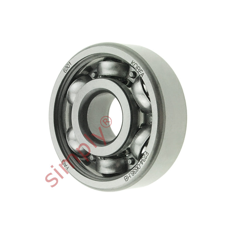FAG 6301 Open Deep Groove Ball Bearing 12x37x12mm