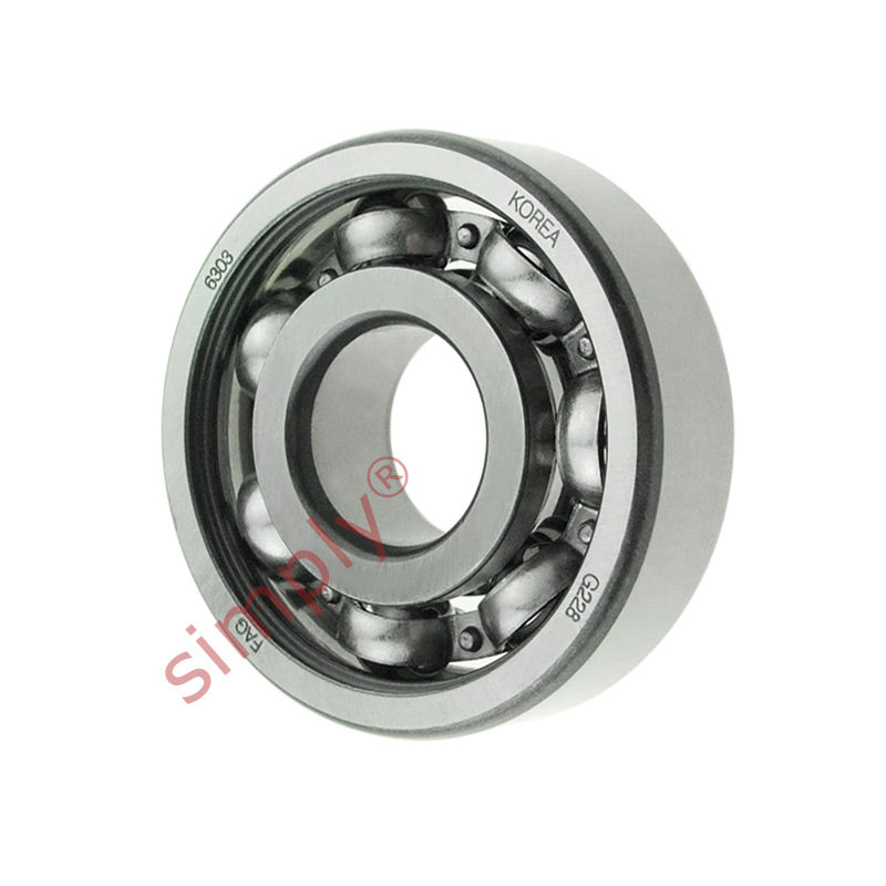 FAG 6303 Open Deep Groove Ball Bearing 17x47x14mm