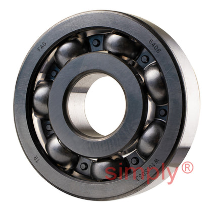 FAG 6406 Open Deep Groove Ball Bearing 30x90x23mm