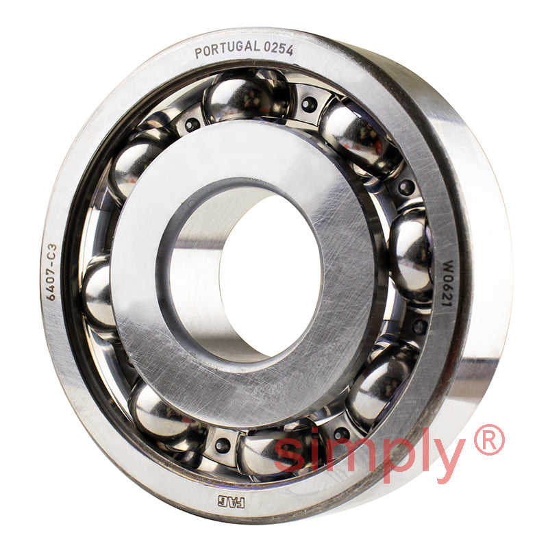 FAG 6407C3 Open Deep Groove Ball Bearing 35x100x25mm