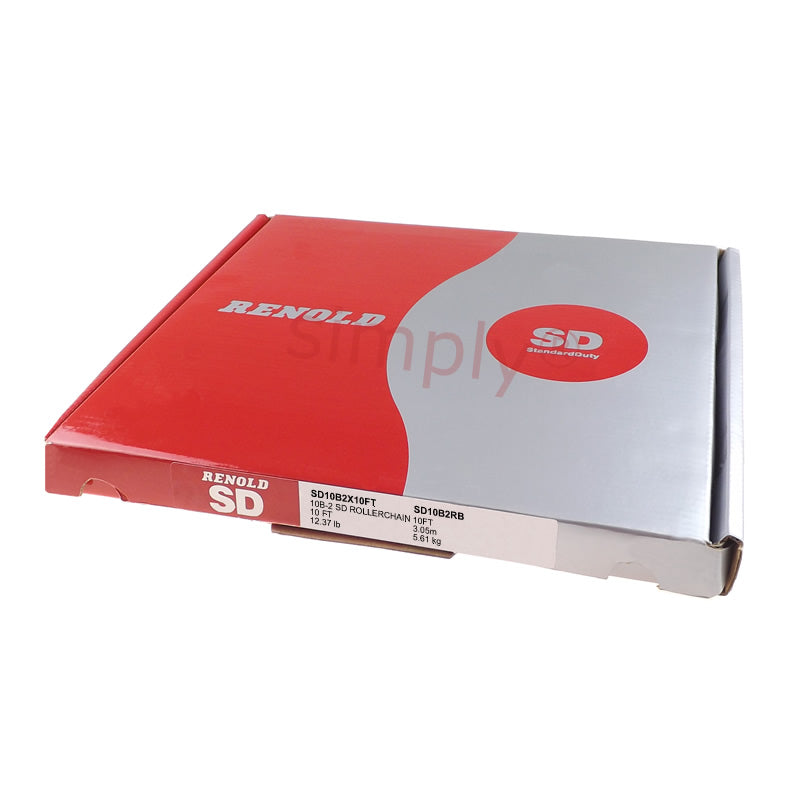 Renold Standard Duty 10B-2 BS Duplex Roller Chain 5/8 inch Pitch - 5 Metre Length