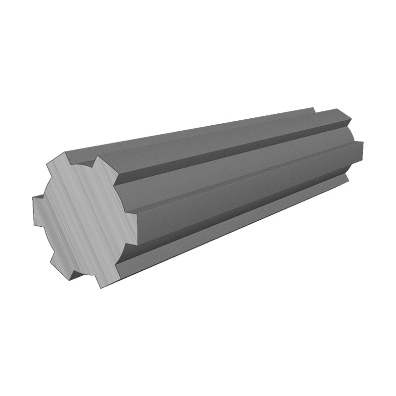 Branded SPS22X18X5/1 Metric Steel Splined Shaft with 6 Splines 18x22x1000mm - Allow 2-3 Days