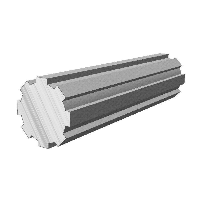 Branded SPSST48X42X8/1 Metric Stainless Steel Splined Shaft with 8 Splines 42x48x1000mm - Allow 2-3 Days