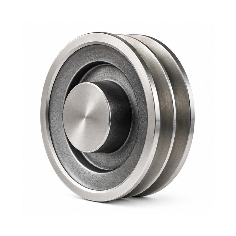 SPZ Section Un-Bored Aluminium Pulley with 2 Grooves 90mm Pitch Diameter (Hub Does Not Protrude Pulley Wall)
