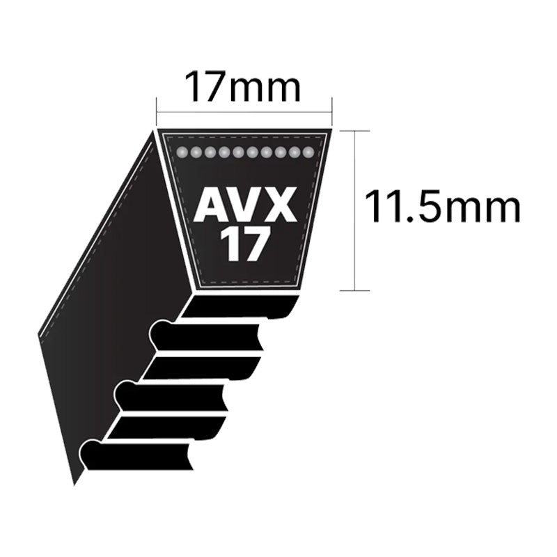 Major Brand AVX17x1070 AVX-Section Cogged V-Belt - Allow 2-3 Days