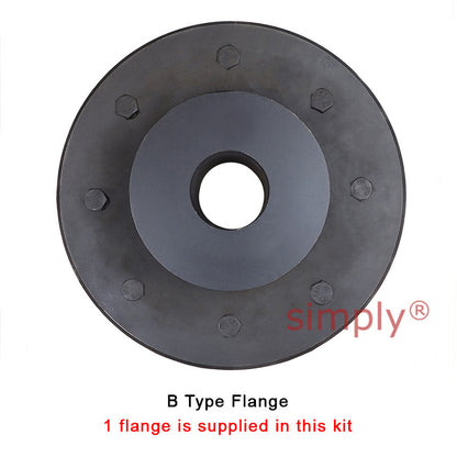 Major Brand F140F/F140B Inner Facing Taper Bore/Pilot Bored Type Tyre Drive Coupling Assembly with Natural Rubber Tyre