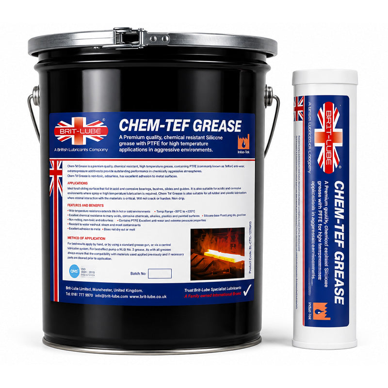 Brit-Lube Chem-Tef Premium Quality Chemically Resistant High Temperature Grease 400g