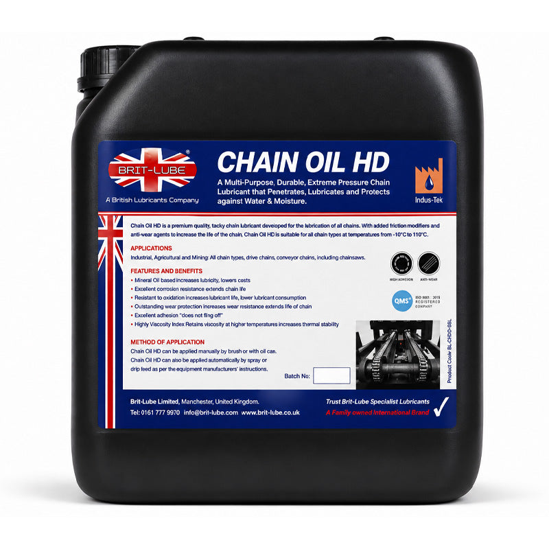 Brit-Lube Indu-Tek Chain Fluid HD 10 Litre - Allow 2-3 Days
