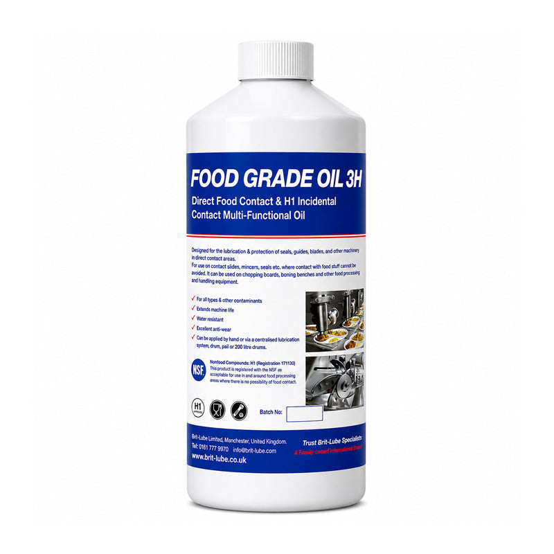 Brit-Lube Food-Tek Food Grade Oil 3H 205 Litre - Allow 2-3 Days
