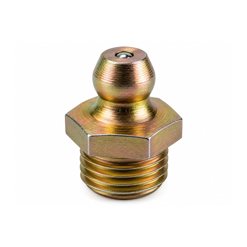 3/8x19 BSPP Industrial Type Hardened Mild Steel Zinc Plated Straight Hydraulic Grease Nipples - Pack of 500 