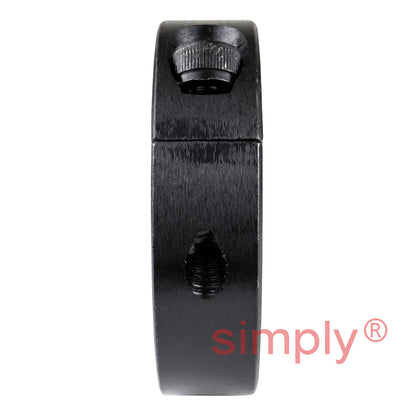 CADBI300BO Black Oxide Coated Steel Double Split Shaft Collar 3x4-1/4x7/8 inch with Clamp Bolt