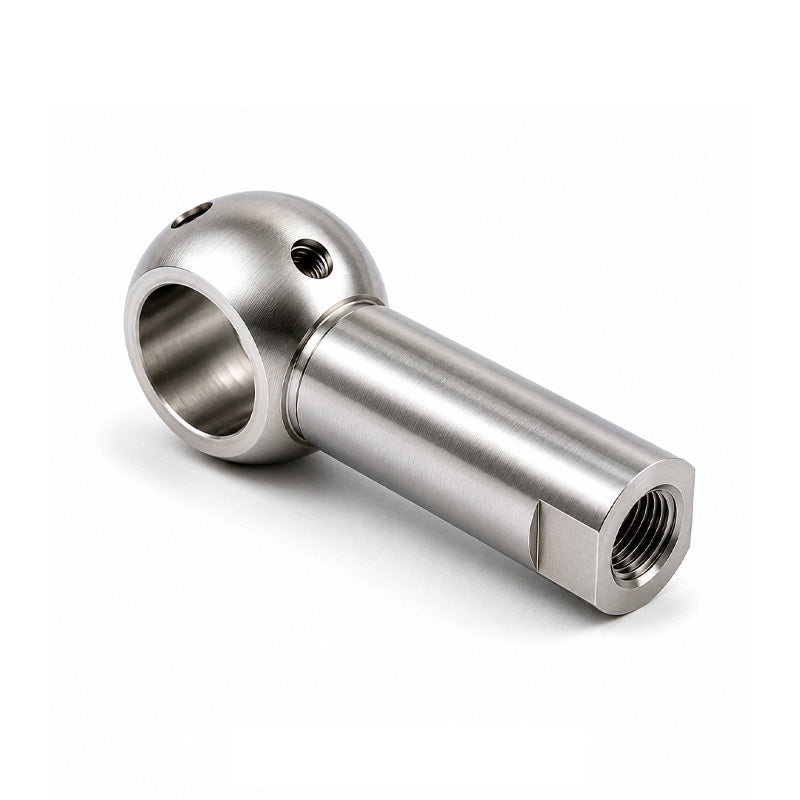 Chiavette B13SS Left Hand Stainless Steel Ball Socket with Internal Snap Ring and Holes for Safety Clip 13mm Ball Diameter M8 Thread - Allow 2-3 Days