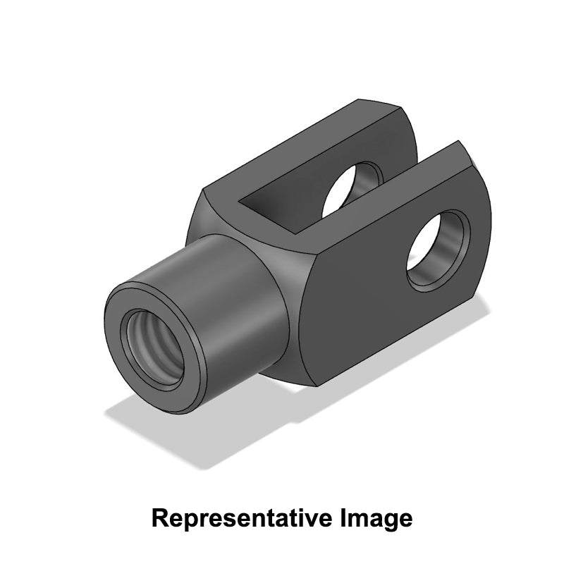 Chiavette G8X16LH Left Hand Female Steel Clevis 8mm Bore 16mm Base / Bore Center M8x1.25 Thread - Allow 7-10 Days