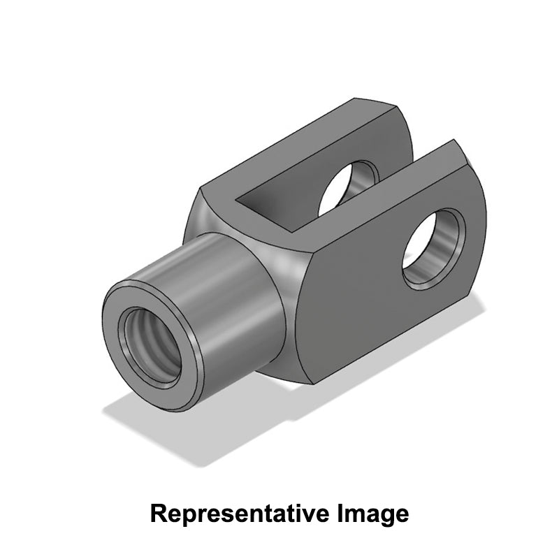 Chiavette G6X24SSLH Left Hand Female Stainless Steel Clevis 6mm Bore 24mm Base / Bore Center M6x1 Thread - Allow 7-10 Days