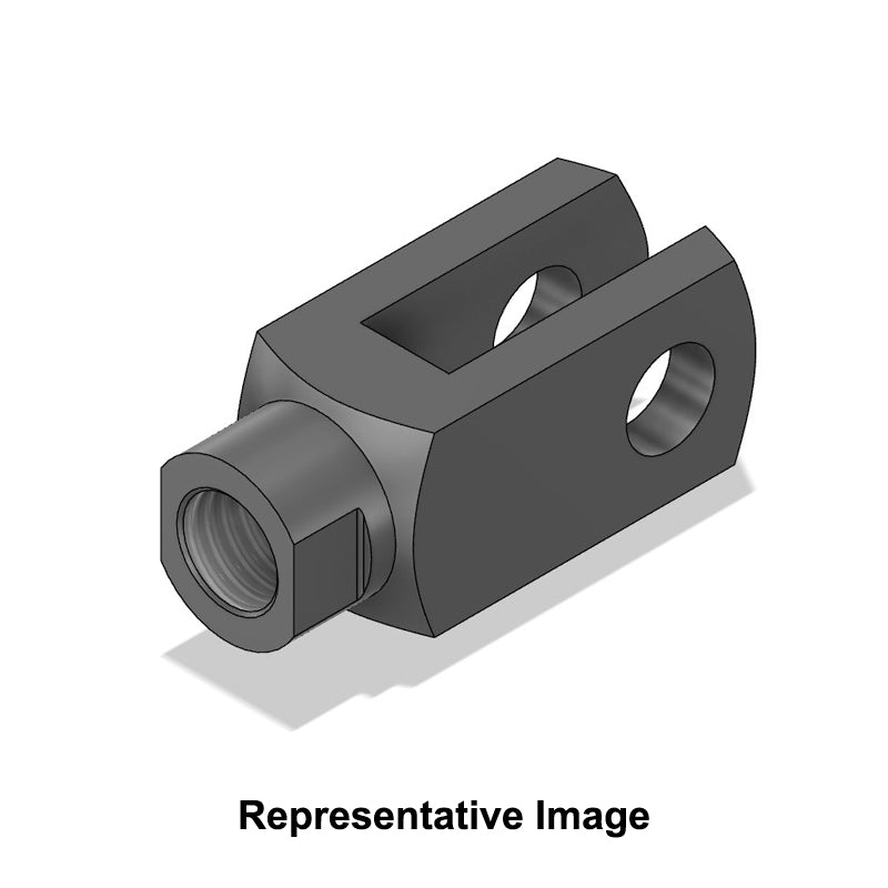 Chiavette GR10X40LH Left Hand Female Steel Rotating Clevis 10mm Bore 40mm Base / Bore Center M10x1.5 Thread - Allow 7-10 Days