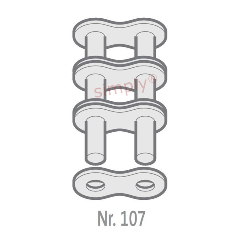 Renold SD 08B-3-NO107 BS Triplex Chain Outer Link To Be Riveted 1/2 inch Pitch