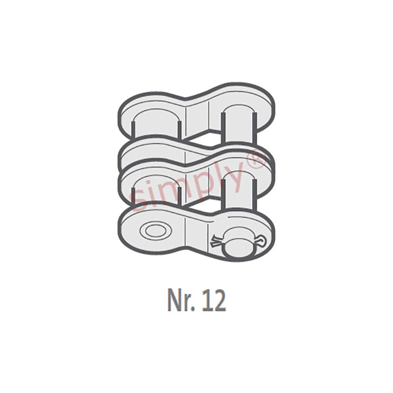 Renold Synergy 80-2-NO12 ANSI / AS Duplex Chain Single Cranked Cottered Link 1 inch Pitch