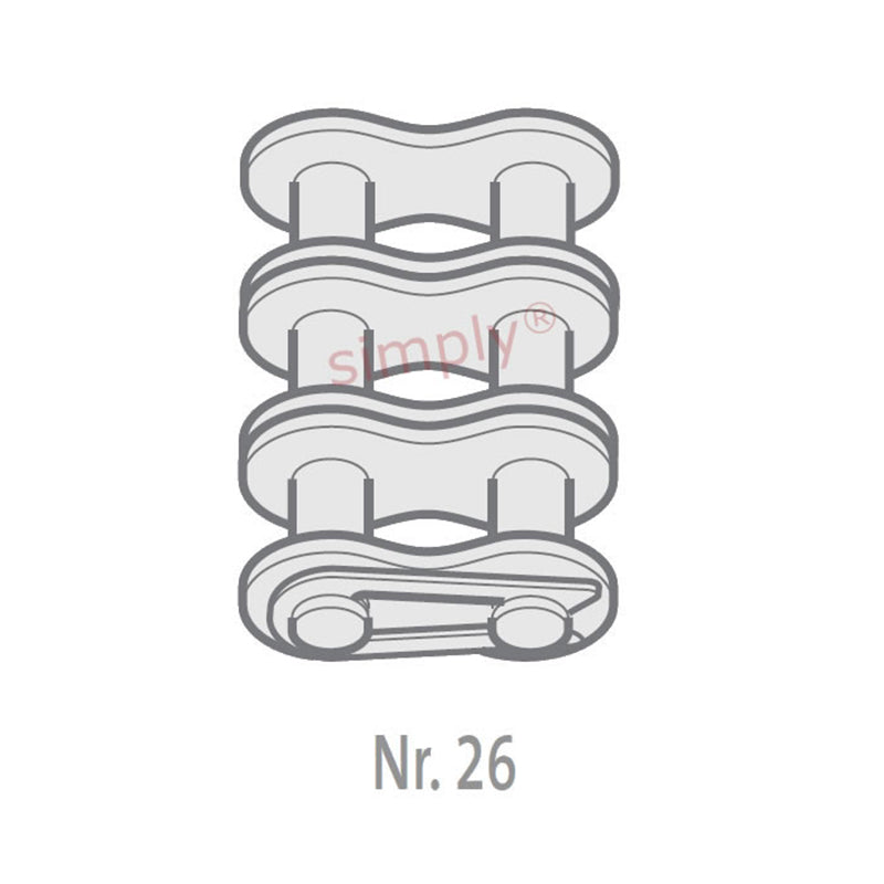 Renold Synergy 12B-3-NO26 BS Triplex Chain Connecting Link With Spring Clip 3/4 inch Pitch