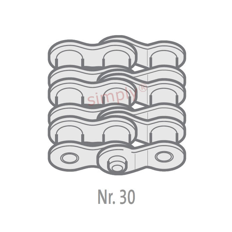 Renold Blue Box 06B-3-NO30 BS Triplex Chain Double Cranked Link 3/8 inch Pitch