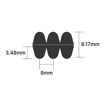 DD1280-8M-20 Transflex Double-Sided Timing Belt 20mm Wide 8mm Pitch 160 Teeth
