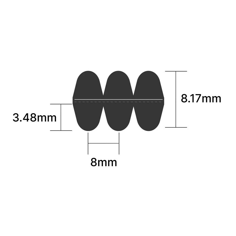 DD710-5M-15 Continental Double-Sided Timing Belt 15mm Wide 5mm Pitch 142 Teeth