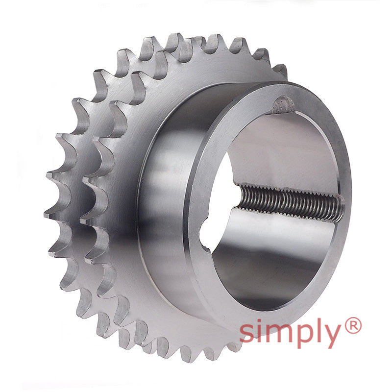 Drive-Flex 27 Tooth 12B Duplex Sprocket Tapered Locking Bush Type for 3/4 inch Pitch Chain - Bush not Incl - Allow 2-3 Days
