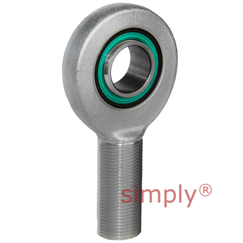Fluro EAL30D2RS Left Hand Zinc Plated Steel / Steel Maintenance Free Male Plain Rod End M30x2 Thread