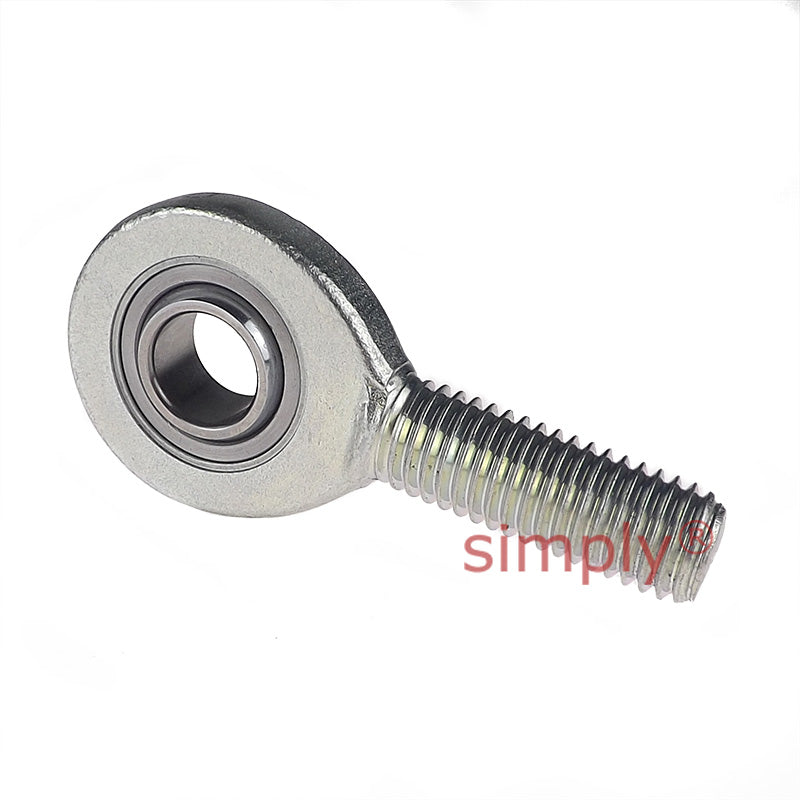 Fluro EA8D Right Hand Zinc Plated Steel / Steel Maintenance Free Male Plain Rod End M8 Thread