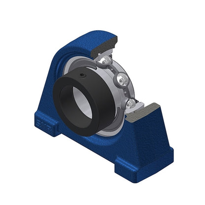 SNR ESPAE204N Threaded Base Small Footprint Metric Pillow / Plummer Block Housing with Eccentric Collar Insert 20mm Bore - Allow 2-3 Days