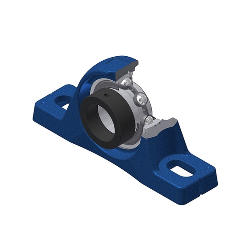 SNR ESPLE209 Metric Cast Iron Two Bolt Pillow / Plummer Block Housing with 45mm Eccentric Collar Insert - Allow 2-3 Days