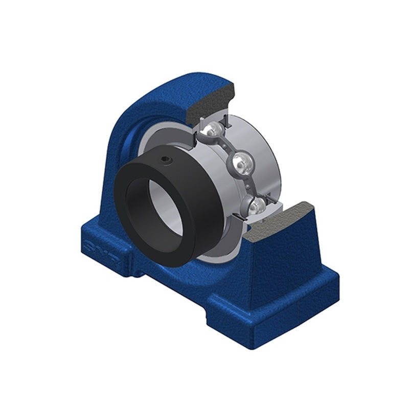 SNR EXPA203 Threaded Base Small Footprint Metric Pillow / Plummer Block Housing with Eccentric Collar Insert 17mm Bore - Allow 2-3 Days