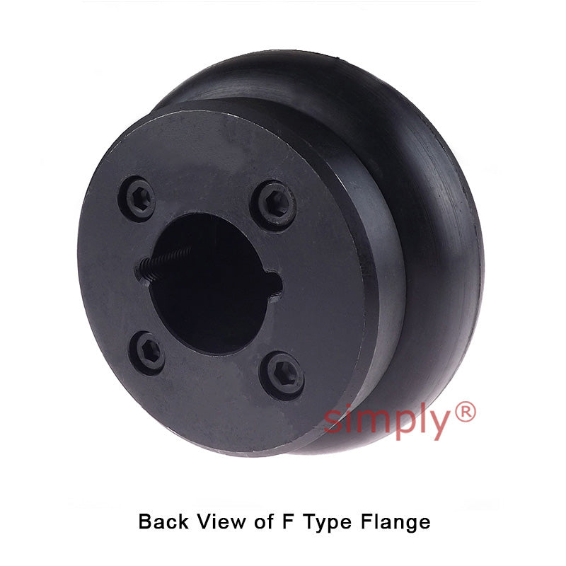 Major Brand F40H/F40F Inner/Outer Facing Taper Bores Type Tyre Drive Coupling Assembly with Natural Rubber Tyre
