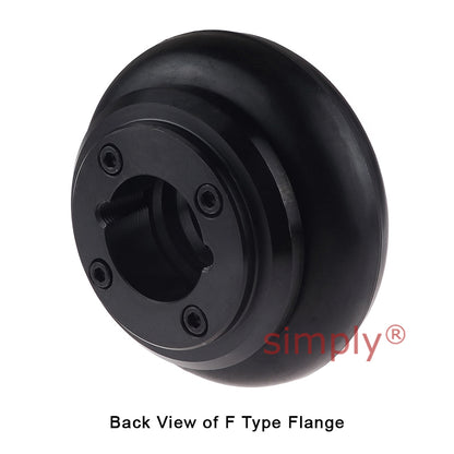 Major Brand F50H/F50F Inner/Outer Facing Taper Bores Type Tyre Drive Coupling Assembly with Fire Resistant Antistatic (F.R.A.S) Tyre