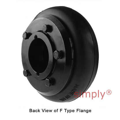 Major Brand F60F/F60B Inner Facing Taper Bore/Pilot Bored Type Tyre Drive Coupling Assembly with Natural Rubber Tyre