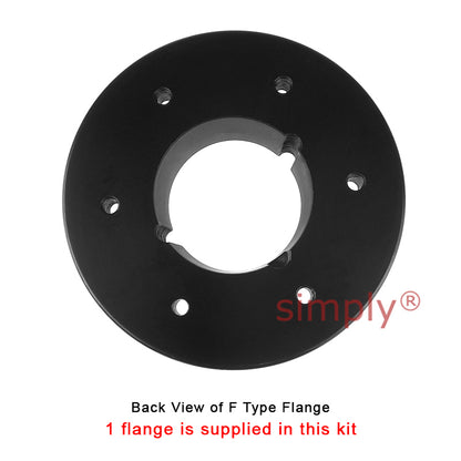 Major Brand F80F/F80B Inner Facing Taper Bore/Pilot Bored Tyre Drive Coupling Assembly with Fire Resistant Antistatic (F.R.A.S) Tyre