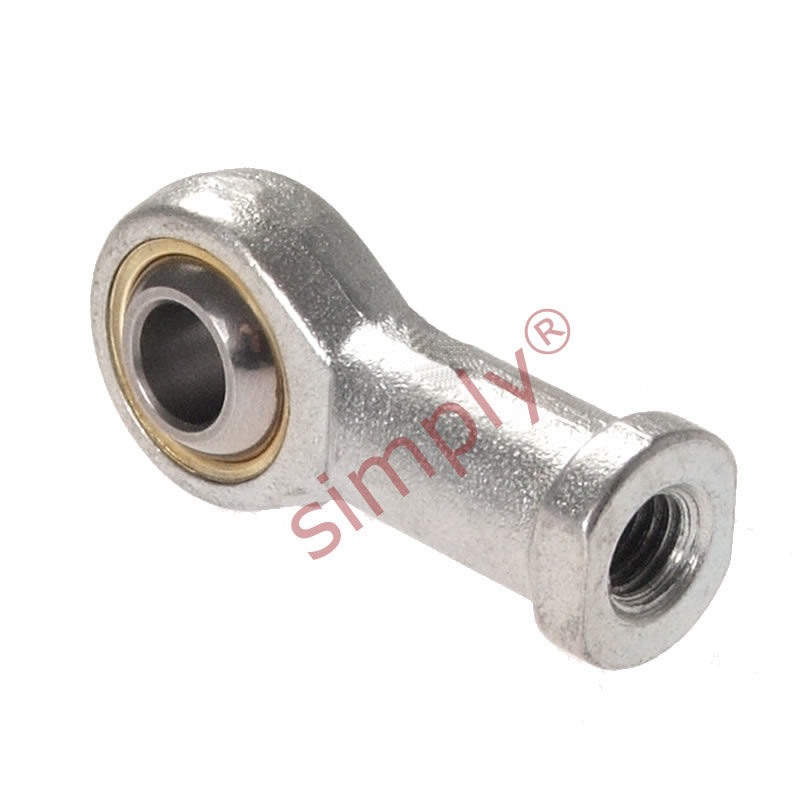 Branded FB-M12 Right Hand Metric Stainless Steel / Bronze Lined Maintenance Required Plain Female Rod End M12x1.75 Thread